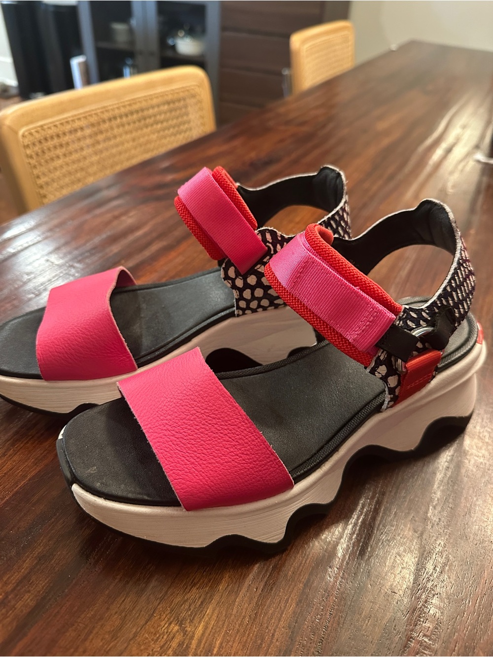 Sorel Women's Pink Sport Platform Sandals